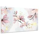 Obraz na płótnie do salonu Kwiaty 11 magnolie pastele 120x80 AleObrazy