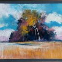 Rysunek pastelowy Drzewa 18 x 24 cm