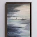 Pejzaż abstrakcyjny z drzewami - obraz akrylowy 100x70 cm na płótnie