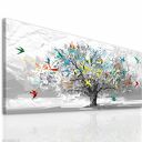 Obraz drukowany na płótnie - Świat origami - Abstrakcyjne drzewo 147x60cm