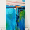Pejzaż abstrakcyjny - obraz akrylowy na płótnie 80x50 cm