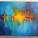 Pejzaż abstrakcyjny: obraz akrylowy 50x60 cm do wnętrza