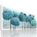 Obraz na płótnie Hortensje ogrodowe w turkusie 147x60 cm