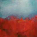 Obraz na płótnie - Abstrakcja 40x40 cm - akryl, zamalowane boki i werniks
