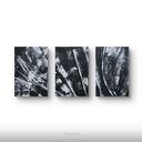 Tryptyk zimowy black&white - obraz akrylowy na płótnie 60x40x1 cm