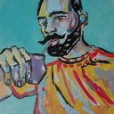 Portret Sarmaty - ręcznie malowany obraz olejny na płycie