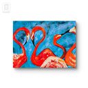 The power of love - walentynkowy obraz akrylowy 50x70 cm z flamingami (Ewa Mościszko)