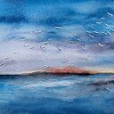 MORZE-akwarela formatu A5