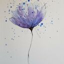 Kwity - dwie akwarele z kwiatami, komplet 18x24 cm (Paulina Lebida)