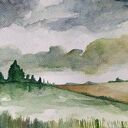 Oryginalna akwarela pejzaż 18x24 cm
