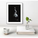 DANCE 7 - SERIA TANIEC (A4) - baletnica grafika ręcznie wykonana, ręcznie malowana, ballet fine art