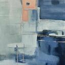 Abstrakcyjny obraz akrylowy 100 x 70 cm - ręcznie malowany na płótnie
