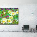 obraz XXL - STOKROTKI 1 - 120x70cm na płótnie kwiaty łąka