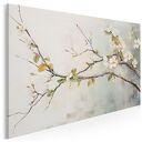 Obraz do salonu - GAŁĄŹ Z BIAŁYMI KWIATAMI DELIKATNY MOTYW - 70x50 cm