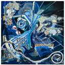 Cykl Kolory Niebieski:Zawiść kolaż, abstrakcja, textured painting, abstract, collage