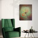 Rozkwit myśli - obraz olejny 75x95 cm w stylu kwiatów abstrakcyjnych