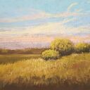 Pejzaż w pastelach suchych 18x24 cm - ręcznie rysowany