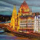 Budapeszt - akrylowy obraz architektura i pejzaż 30x40 cm