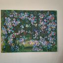 Obraz akrylowy Świetliki 80x60 cm - abstrakcja lasu na płótnie