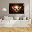 Obraz z gołębiem na płótnie 120x80 cm - religijna dekoracja ścienna