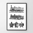 Plakat obraz old train 50x70 cm B2