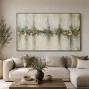 Zielony obraz abstrakcyjny na płótnie do salonu 140x80 cm