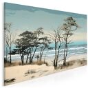 Obraz do salonu - NADMORSKI KRAJOBRAZ Z DRZEWAMI - 70x50 cm (102801)