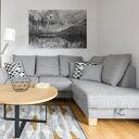 Obraz na płótnie - pejzaż gór czarno-biały 120x80 cm