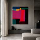 Duży obraz nowoczesny akrylowy 120x120 cm - technika mieszana i gotowy do zawieszenia