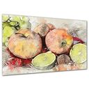 Obraz na ścianę jadalnia kuchnia OWOCE 1 jabłka limonka 120x80