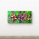 Barwy miłości - kolorowy obraz zebry na płótnie