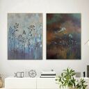 ŁĄKA-dwa obrazy akrylowe