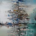 Pozytywna abstrakcja - wielkoformatowy obraz akrylowy na płótnie 80x120 cm