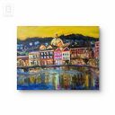 Grecja Lesbos - ręcznie malowany obraz akrylowy na płótnie 40x50 cm