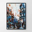 Plakat obraz blue city 40x50 cm
