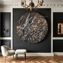 Obraz okrągły DECADENT - metaliczna płaskorzeźba 100 cm