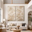 Obraz na antresolę, abstrakcja strukturalna XXL, ręcznie malowany obraz 150x140 cm płaskorzeźba