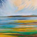 PEJZAŻ ABSTRAKCYJNY-obraz akrylowy formatu 60/50 cm