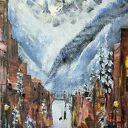 Aspen - obraz akrylowy na płótnie 40x50x1 cm Ewa Mościszko