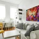 Kolorowy motyl na płótnie 120x80 cm - nowoczesna ozdoba ściany