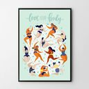 Plakat obraz love your body B1 - 70x100 cm