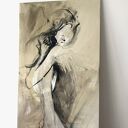 Lady - duży obraz kobiety na płótnie 150 x 60 cm