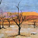 Namibia - ręcznie malowany obraz akrylowy na płótnie 50x70 cm