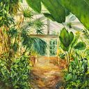 Botaniczna szklarnia - oryginalna akwarela (43x61 cm)