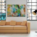 Obraz na płótnie - ABSTRAKCJA KOLORY - 120x80 cm (58101)