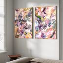 Zestaw obrazów 100x70 cm - abstrakcja na płótnie z akrylu