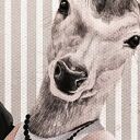 Obraz na płótnie 80x100 DEER LOVE - prezent z motywem jeleni i love, gotowy do powieszenia