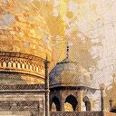 Obraz na ścianę Taj Mahal 120x80 cm - akwarela i architektura Indii