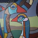Sielsko i anielsko 5 - obraz na płótnie 100x100 cm z farb akrylowych