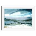 Akwarela "Zima", malowana ręcznie, format a4